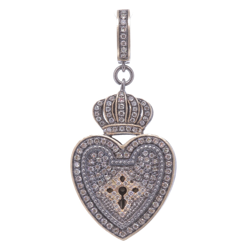 Image 2 for Vintage Heart Shaped Crowned Padlock