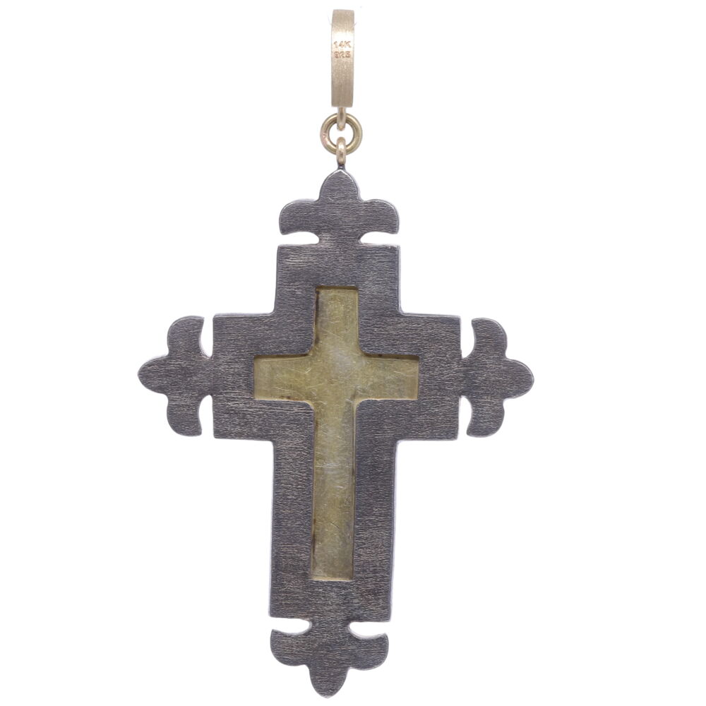 Image 2 for Italian Grand Tour Turquoise Mosaic Cross Pendant