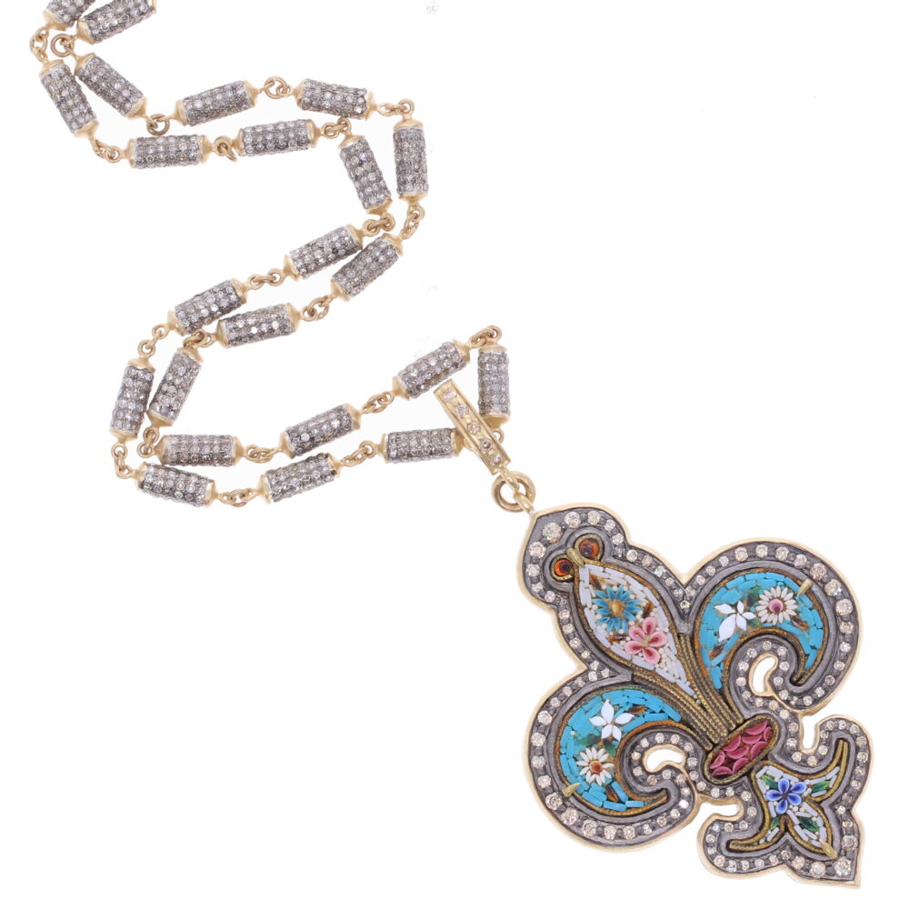 Image 2 for Small Diamond Barrel Link Chain 19"