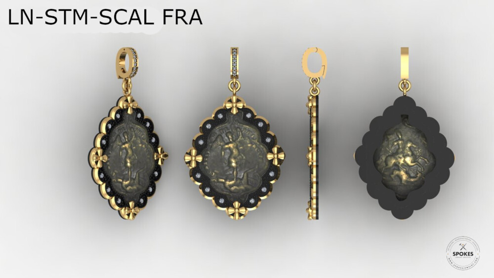 <span style="color: rgb(0, 0, 0); font-family: "Helvetica Neue", Helvetica, Arial, sans-serif; font-size: 12px; position: initial; margin: initial;">14K Yellow Gold 5.9g & Silver Pendant .32ct Dia (champ)</span> Antique Italian St. Michael Medal Pendant