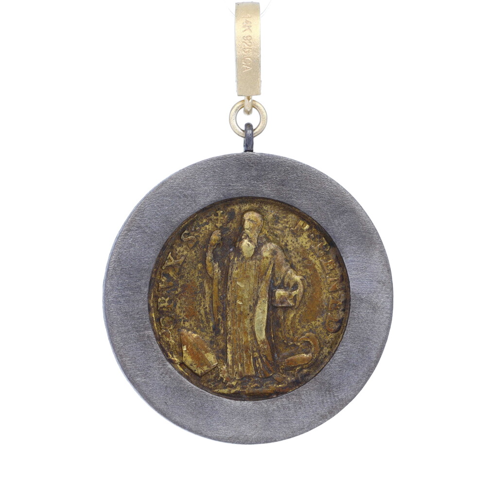 Antique St Benedict Medal Pendant