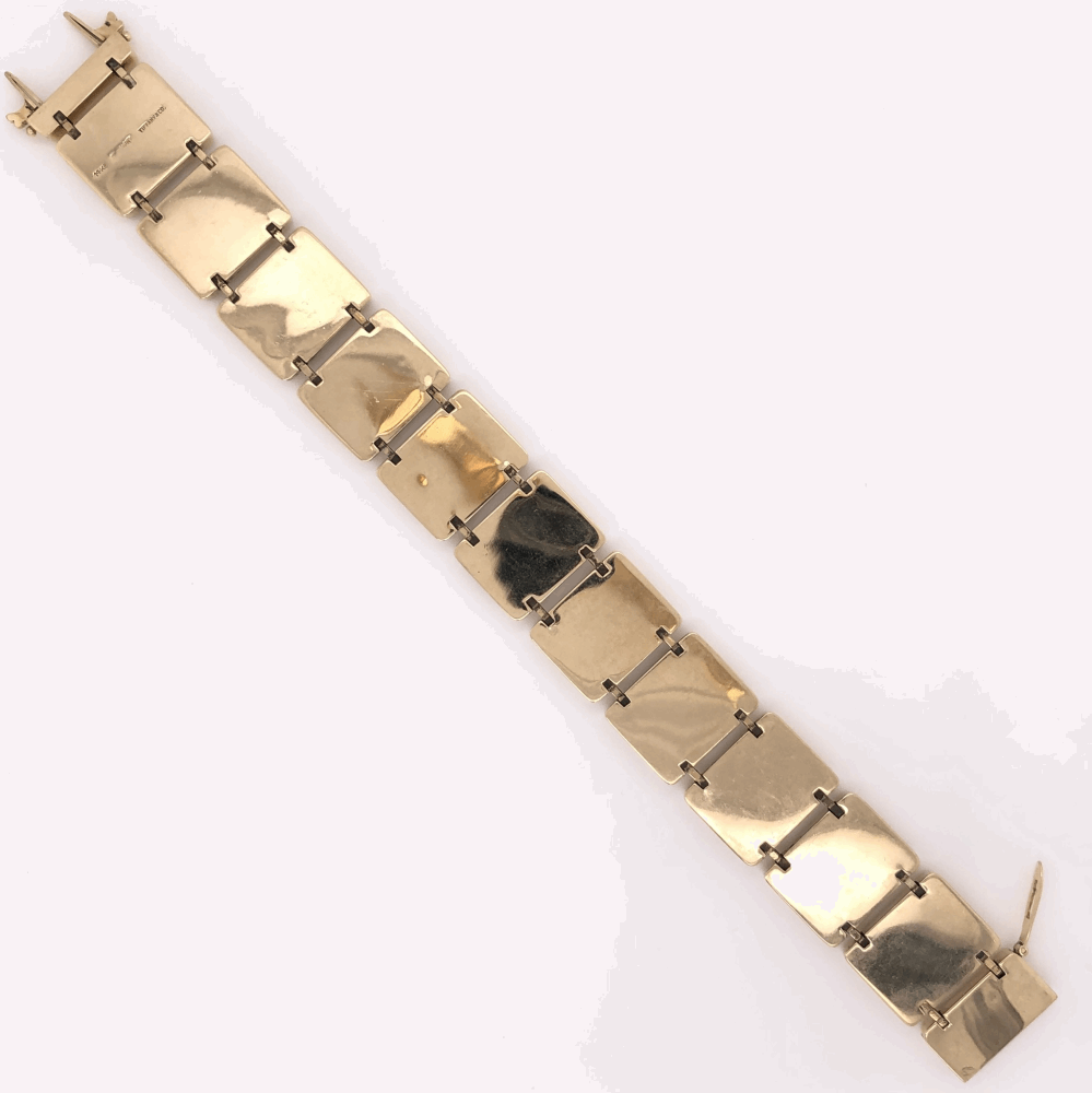 Image 2 for 14K Yellow Gold TIFFANY & CO Link Bracelet 46.9g, c1960's, 7.5x 3/4"