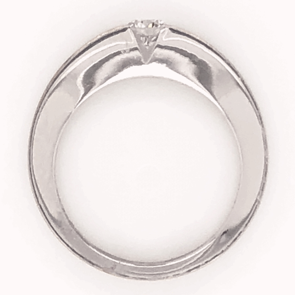 Image 2 for 18K White Gold CARTIER .21ct Round Brilliant Diamond Tension Set Band Ring 4.9g, s5(size 47) C213791
