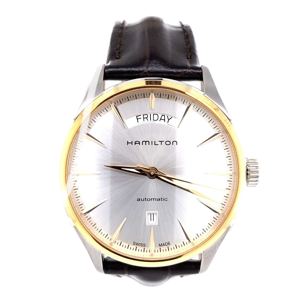 Hamilton 42mm 2tone Stainless Steel Automatic H425250 Leather Alligator Print Strap Deployant