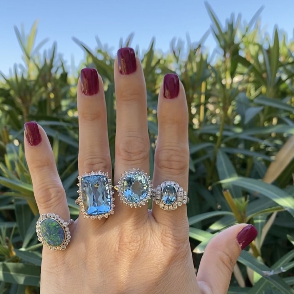 14K Rose Gold Aquamarine and Diamond Ring.<div style="position: initial; margin: initial;"><span style="font-size: 16.8px; position: initial; margin: initial;"><a href="https://youtu.be/l49PhiGD_Ek" title="https://youtu.be/l49PhiGD_Ek" style="text-decoration: none;">https://youtu.be/l49PhiGD_Ek</a></span><br style="position: initial; margin: initial;"></div> 14K Rose Gold 19.95ct Aquamarine & 1.20tcw Diamond Ring