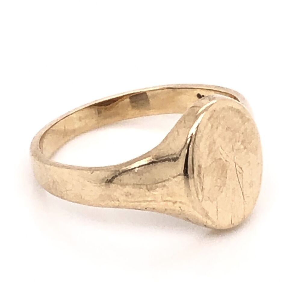 10K Yellow Gold Victorian Signet Ring 2.4g, s5 | Platinum 1911