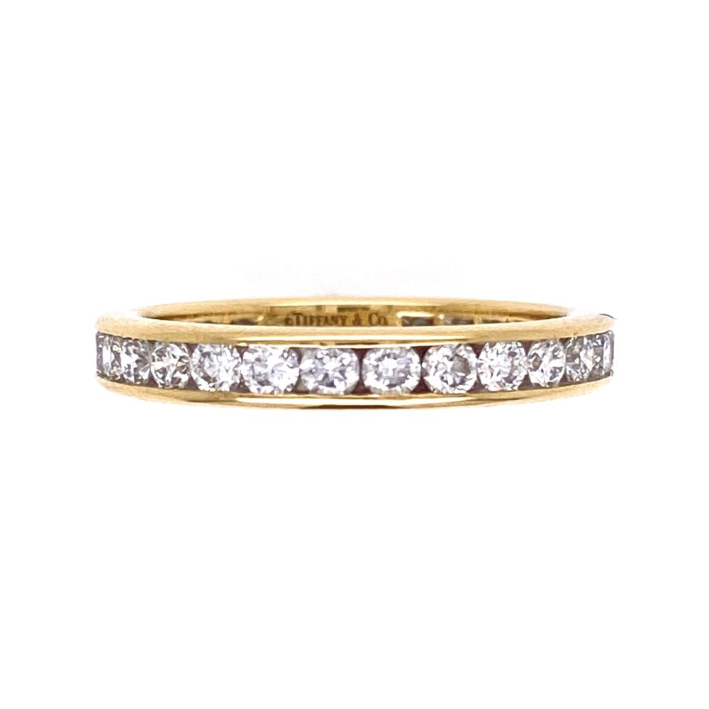 Size 6 18K Yellow Gold TIFFANY & CO Diamond Eternity Band .84tcw 2.95g, Sz6
