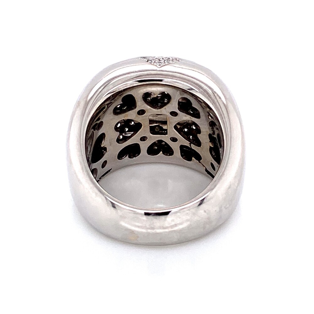 Image 2 for 18K WG Dome Design Pave Diamond Ring .80tcw 18.3g, s7.5