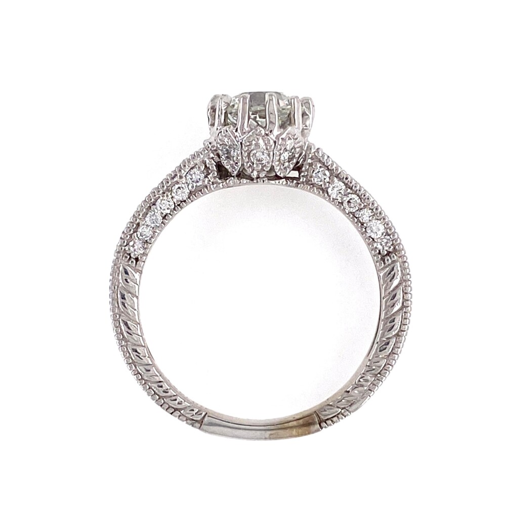 Image 2 for 14K WG .93ct Old European Cut Diamond GIA H-SI1 5202840962 in Ring 3.7g, s6.5