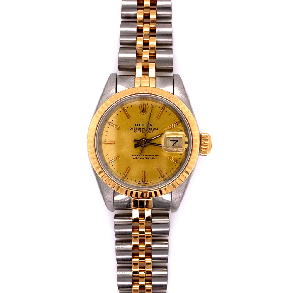 Serial# 9852424
Sapphire Crystal
Fresh service 03/2020 - One year warranty on the service! Ladies Rolex 69173 26m 2tone 18K Stainless Steel Watch 2020 Service!
