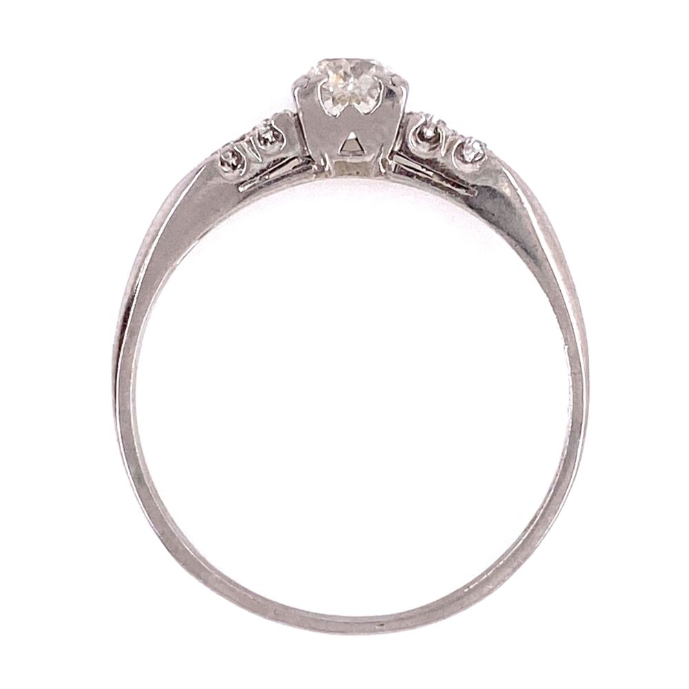 Image 2 for Platinum Art Deco Diamond Ring .55ct Diamond 3.7g, s