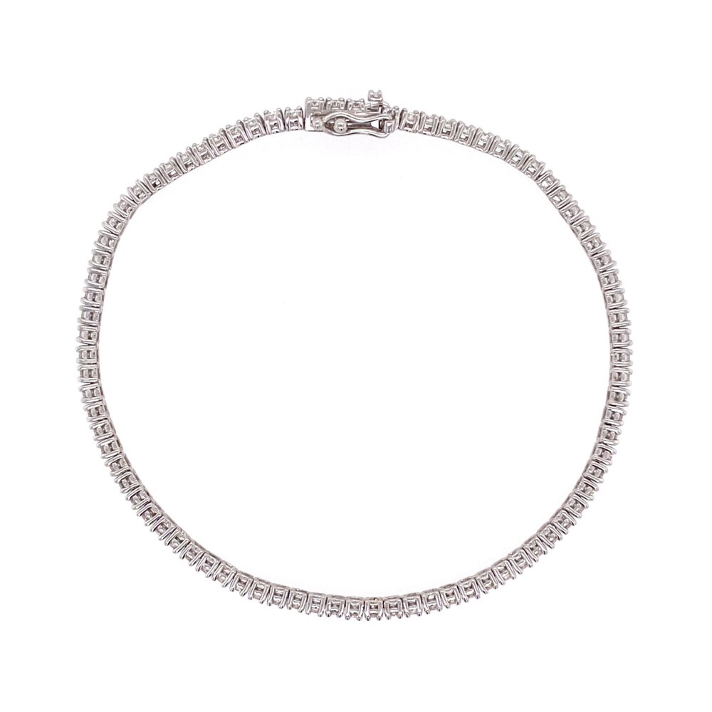 Image 2 for 14K WG Straight Line Diamond Tennis Bracelet 1.91tcw, 7"