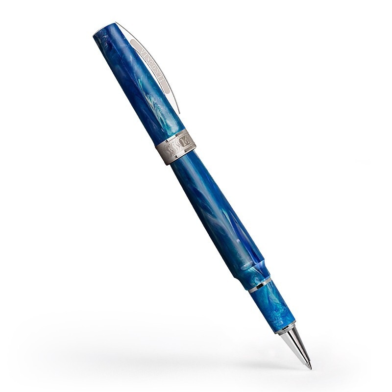 Visconti celebrates its 30th anniversary with a special pen collection: Mirage.
Its completely new concept, new nib, new color palette, distinct new character and very reasonable price make the Mirage a Visconti pen for everyone! When designing the Mirage, Visconti wanted to explore new boundaries, and gain a perspective beyond company tradition. The result is a pen, whose smooth surface alternates between fluid lines that are both concave and convex, accented by Visconti’s iconic arc clip. These reflective planes give off the appearance of colors and shapes that continuously change, like a mirage. The well-priced Mirage launches as Visconti’s newest entry level writing instrument, a considerable achievement considering the pens are entirely made in Visconti’s factory in Florence, Italy.
Always at the forefront of writing technology, Visconti’s Mirage not only brings a new design but also an abundance of innovation.
The pen’s grip and body are made from vegetal resin to offer a comfortable writing experience and aesthetic appeal.
The newly-designed magnetic closure makes sure the cap does not rotate or move when closed.
Visconti’s new German-made steel nib is smooth and precise for enjoyable writing.
The Mirage is offered as a fountain pen in your choice of six pearlescent colors with palladium-plated accents: Amber, Aqua, Coral, Emerald, Horn and Midnight Blue. Visconti Mirage Rollerball Pen - Aqua