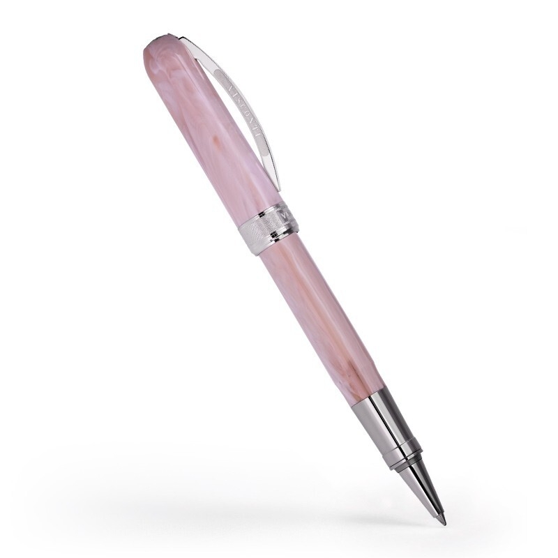 Visconti has taken inspiration from the famous painter Rembrandt to create this collection. Rembrandt was a master artist and Visconti have used beautifully coloured resins with bursts of colors that make every pen unique, like a true masterpiece.
Visconti Rembrandt Rollerball Pen - Pink
