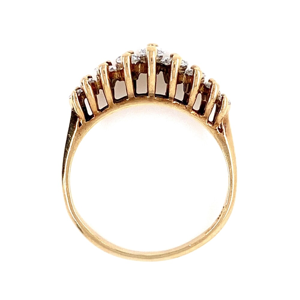 This ring has 9 perfectly matched marquis diamonds clean(VS) and White (G/H color) making this a classic find!<div style="position: initial; margin: initial;"><span style="font-size: 16.8px; position: initial; margin: initial;"><a href="https://youtu.be/UOM4ISChxPY" title="https://youtu.be/UOM4ISChxPY" style="text-decoration: none;">https://youtu.be/UOM4ISChxPY</a></span><br style="position: initial; margin: initial;"></div> 14K YG 9 Marquis Diamond Band Ring 1.00tcw, 2.5g, s6