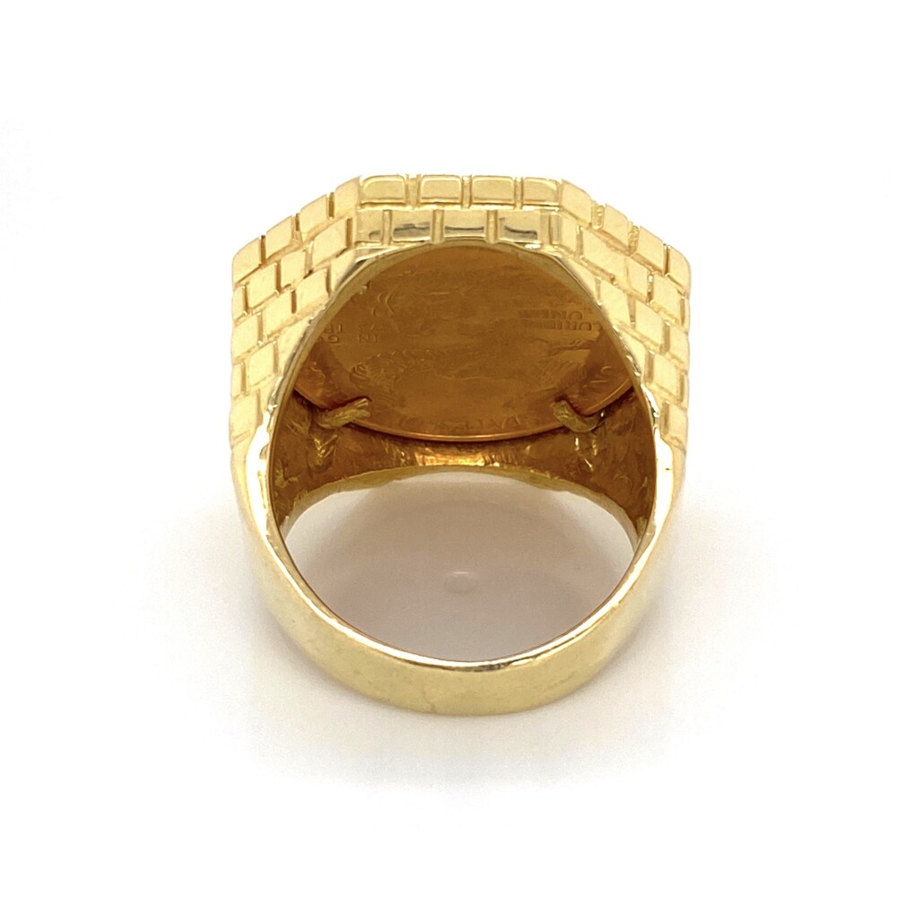 Image 2 for 24K & 18K YG $10 Lady Liberty Coin Ring 30.4g, s9.75