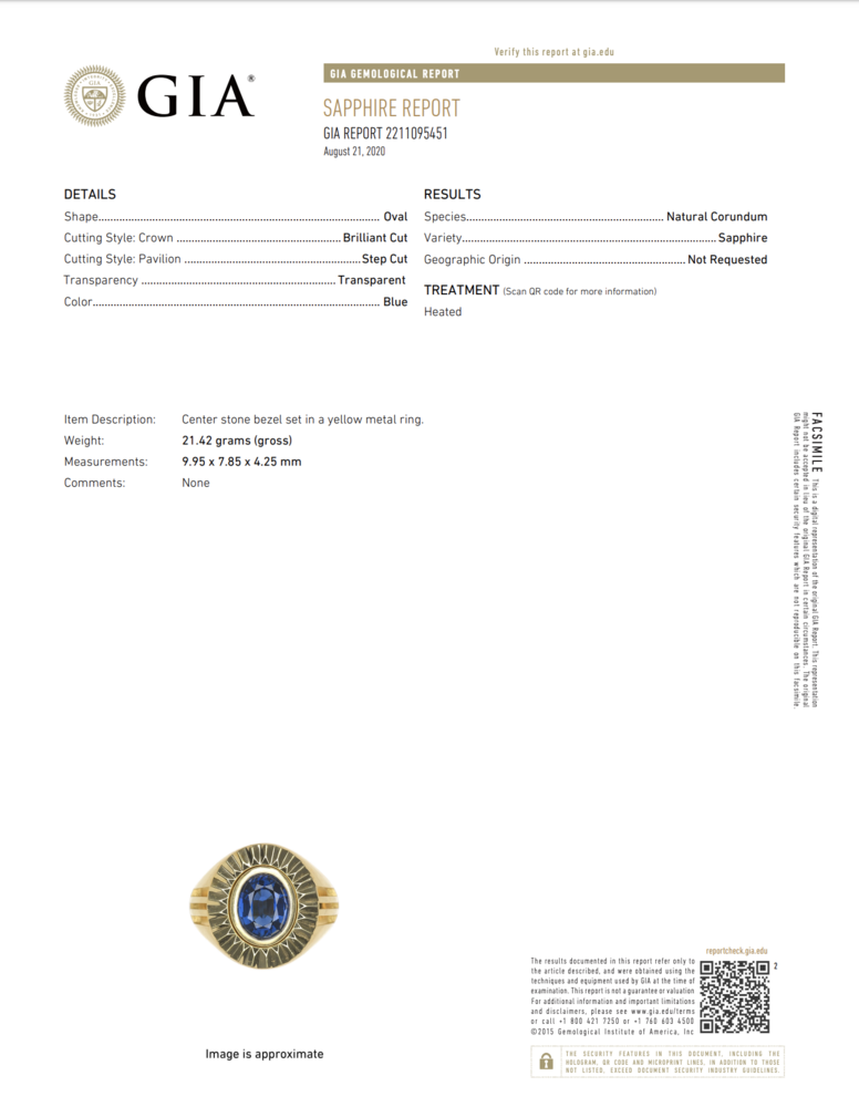 <font size="5" style="position: initial; margin: initial;">GIA #<span style="color: rgb(0, 0, 0); font-family: Arial, "Helvetica Neue", Helvetica, sans-serif; position: initial; margin: initial;">2211095451</span></font><div style="position: initial; margin: initial;"><font size="5" style="position: initial; margin: initial;"><span style="color: rgb(0, 0, 0); font-family: Arial, "Helvetica Neue", Helvetica, sans-serif; position: initial; margin: initial;"><br style="position: initial; margin: initial;"></span></font></div><div style="position: initial; margin: initial;"><span style="position: initial; margin: initial;"><font style="position: initial; margin: initial;"><span style="font-size: 22.4px; position: initial; margin: initial;"><a href="https://youtu.be/qgZFuDdQMGI" title="https://youtu.be/qgZFuDdQMGI" style="text-decoration: none;">https://youtu.be/qgZFuDdQMGI</a></span></font><br style="position: initial; margin: initial;"></span></div> 18K YG COFFIN & TROUT GIA 2.93ct Oval Sapphire Ring 21.4g, s10.25