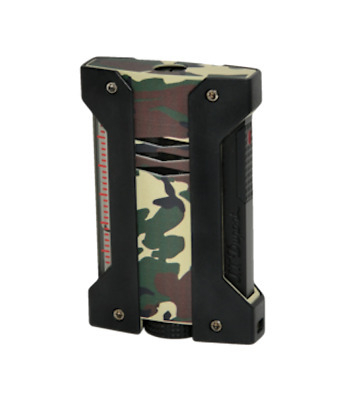 New S.T. Dupont Defi Extreme Lighter capable of working at high altitudes. Works up to 11,000 ft. in temperatures as low as -10C
Finish: Army Green Camo
Shockproof and Lightweight
Single torch blue flame
Large side fuel viewing window
Easy to refill and easy to use flame adjuster
Outside bumper to protect the case
2 year warranty
Brand new with all original paperwork in original box.
S.T. Dupont item ST021408
European Item 021408
We are an Authorized S.T. Dupont Dealer S.T. Dupont Defi Extreme Army Camo, Camouflage Lighter 021408