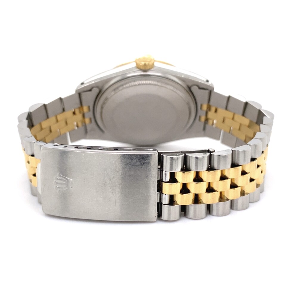 -Rolex Style #16013
-Serial #7241354
-Stainless Steel & 18K Yellow Gold
-Silver Stick Dial<div>Service 12/2020, has warranty.</div> Rolex 16013 2tone 18K Silver Stick Dial on Jubilee Bracelet