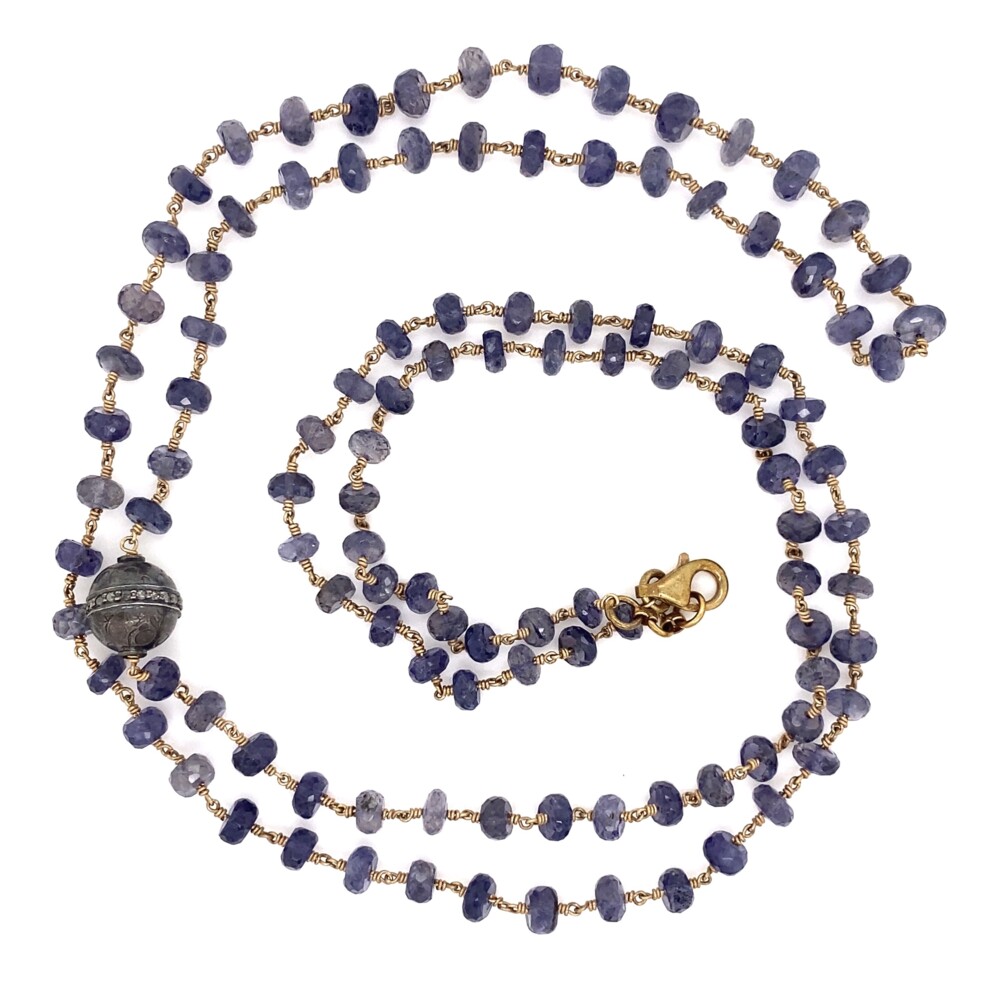 iolite bead necklace