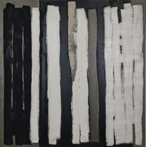 With spirit and enthusiasm, this acrylic wall art is filled with action and expression. Featuring strong thick vertical lines in black, white and gray, Enigma #37 represents artist Loren Yagoda’s aspiration to stimulate and explore emotions. Enigma #37