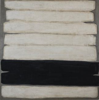 With spirit and enthusiasm, this acrylic wall art is filled with action and expression. Featuring strong thick horizontal lines in black and white against a gray background, Enigma #48 represents artist Loren Yagoda’s aspiration to stimulate and explore emotions. Enigma #48