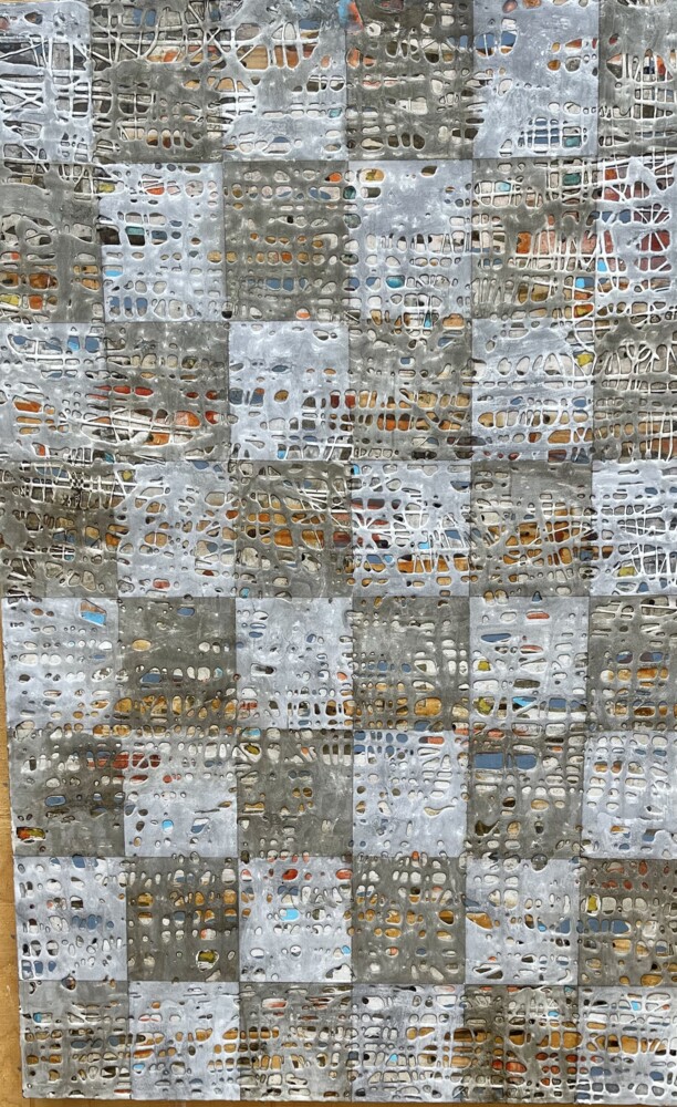 This graceful wall art by Kathleen Hope is reflective of the beauty of life’s unpredictability. Wonderfully open to interpretation, Modern Dwelling transcends stylistic boxes and represents a bold foray in contemporary art. Modern Dwelling