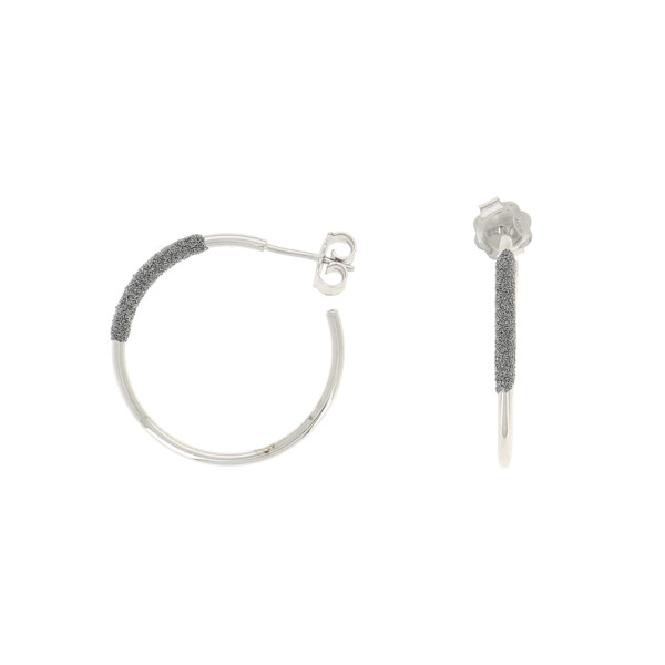 Closeup photo of Thin Diamanti Small Hoop Earrings