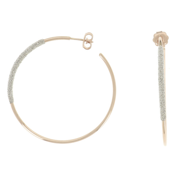 Closeup photo of Thin Diamanti Large Hoop Earrings