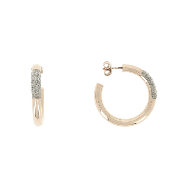 Closeup photo of Thick Diamanti Small Hoop Earrings