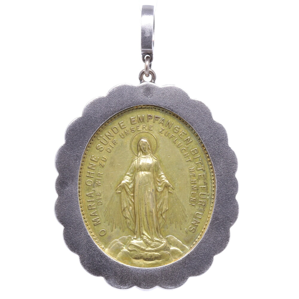 Image 2 for German St. Francis of Assisi and Miraculous Mary Pendant