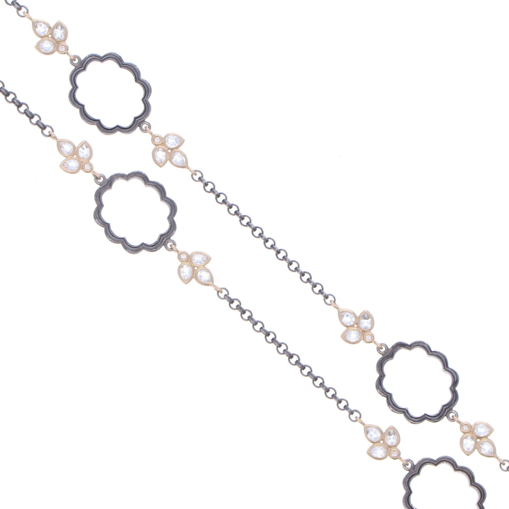 Image 2 for Scalloped Floral Leaf Chain