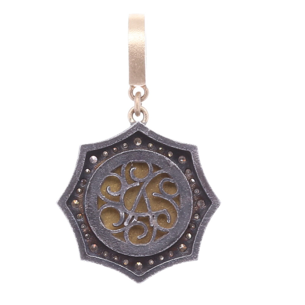 Image 2 for Blue Floral Authentic Italian Micro Mosaic Pendant/Charm