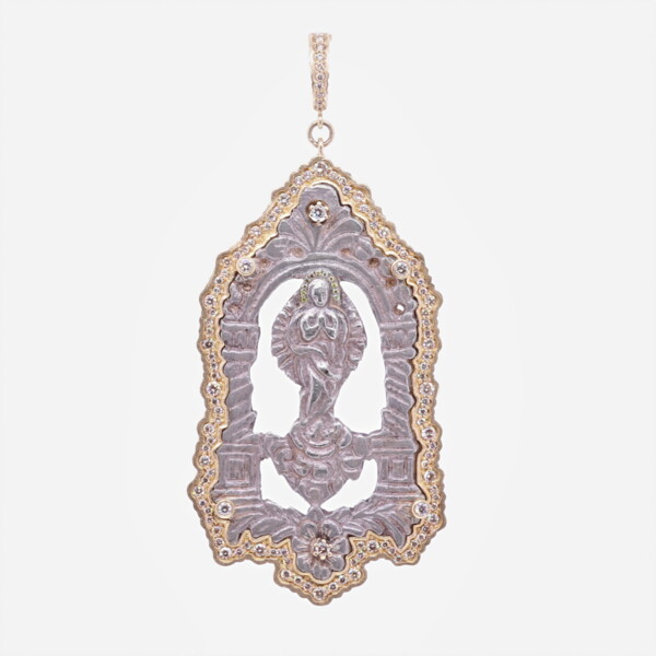 Closeup photo of Immaculate Conception Mary Pendant