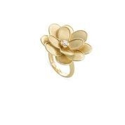 Petali Flower ring w 0.08 Ct Center Diamonds Petali Flower Ring
