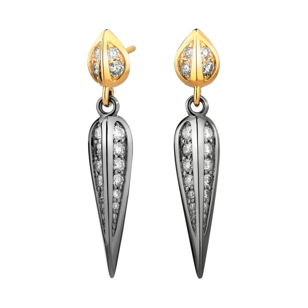 Champagne diamond mogul earrings
