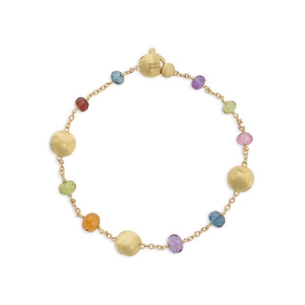 Africa Multi Gem Bracelet/18Kt YG accents Beads Africa Bracelet