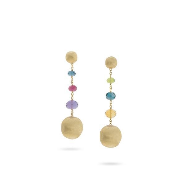 Africa Dangle earrings w mixed Gemstones Africa Earrings