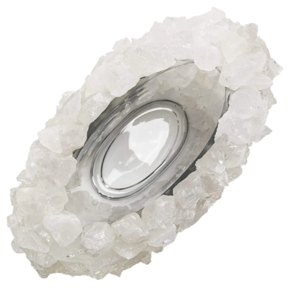 <font size="4"><span style="font-family: "EB Garamond";">Clear Quartz Gemstone Vase -Oval</span></font><div style="position: initial; margin: initial; font-family: "EB Garamond";"><font size="4"><br style="position: initial; margin: initial; font-family: "EB Garamond";"></font></div><div style="position: initial; margin: initial; font-family: "EB Garamond";"><p style="margin: initial; padding: 0px; border: 0px; font-family: "EB Garamond"; font-stretch: inherit; line-height: inherit; vertical-align: baseline; caret-color: rgb(51, 51, 51); color: rgb(51, 51, 51); text-size-adjust: auto; position: initial;"><font size="4">Original, hand-made Quartz vase. </font></p><p style="margin: initial; padding: 0px; border: 0px; font-family: "EB Garamond"; font-stretch: inherit; line-height: inherit; vertical-align: baseline; caret-color: rgb(51, 51, 51); color: rgb(51, 51, 51); text-size-adjust: auto; position: initial;"><font size="4">Quartz is believed to:</font></p><ul style="margin: initial; padding: 0px; border: 0px; font-family: "EB Garamond"; font-stretch: inherit; line-height: inherit; vertical-align: baseline; caret-color: rgb(51, 51, 51); color: rgb(51, 51, 51); text-size-adjust: auto; position: initial;"><li style="margin: initial; padding: 0px; border: 0px; font-family: "EB Garamond"; font-style: inherit; font-variant-caps: inherit; font-weight: inherit; font-stretch: inherit; line-height: inherit; vertical-align: baseline; list-style: outside disc; position: initial;"><font size="4">Bring peace.</font></li><li style="margin: initial; padding: 0px; border: 0px; font-family: "EB Garamond"; font-style: inherit; font-variant-caps: inherit; font-weight: inherit; font-stretch: inherit; line-height: inherit; vertical-align: baseline; list-style: outside disc; position: initial;"><font size="4">Alleviate stress and anxiety.</font></li><li style="margin: initial; padding: 0px; border: 0px; font-family: "EB Garamond"; font-style: inherit; font-variant-caps: inherit; font-weight: inherit; font-stretch: inherit; line-height: inherit; vertical-align: baseline; list-style: outside disc; position: initial;"><font size="4">Amplify your energy and intentions.</font></li></ul><p style="margin: initial; padding: 0px; border: 0px; font-family: "EB Garamond"; font-stretch: inherit; line-height: inherit; vertical-align: baseline; caret-color: rgb(51, 51, 51); color: rgb(51, 51, 51); text-size-adjust: auto; position: initial;"><font size="4">This vase can serve as a wonderful<span style="margin: initial; padding: 0px; border: 0px; font-family: "EB Garamond"; font-style: inherit; font-variant-caps: inherit; font-weight: inherit; font-stretch: inherit; line-height: inherit; vertical-align: baseline; position: initial;"> </span>addition to your Bedroom, Bathroom, Zen Den, and more! The glass center is perfect for holding a candle or a plant to bring energy, healing, and beauty into your space. </font></p><p style="margin: initial; padding: 0px; border: 0px; font-family: "EB Garamond"; font-stretch: inherit; line-height: inherit; vertical-align: baseline; caret-color: rgb(51, 51, 51); color: rgb(51, 51, 51); text-size-adjust: auto; position: initial;"><font size="4">Vase Dimensions: 13" W x 10" H</font></p><p style="margin: initial; padding: 0px; border: 0px; font-family: "EB Garamond"; font-stretch: inherit; line-height: inherit; vertical-align: baseline; caret-color: rgb(51, 51, 51); color: rgb(51, 51, 51); text-size-adjust: auto; position: initial;"><font size="4">Inner glass dimensions: 8" x 4.5"</font></p><p style="margin: initial; padding: 0px; border: 0px; font-family: "EB Garamond"; font-stretch: inherit; line-height: inherit; vertical-align: baseline; caret-color: rgb(51, 51, 51); color: rgb(51, 51, 51); text-size-adjust: auto; position: initial;"><font size="4">Weight: 7 kg / 15 lbs</font></p><p style="margin: initial; padding: 0px; border: 0px; font-family: "EB Garamond"; font-stretch: inherit; line-height: inherit; vertical-align: baseline; caret-color: rgb(51, 51, 51); color: rgb(51, 51, 51); text-size-adjust: auto; position: initial;"><span style="margin: initial; padding: 0px; border: 0px; font-family: "EB Garamond"; font-style: inherit; font-variant-caps: inherit; font-weight: inherit; font-stretch: inherit; line-height: inherit; vertical-align: baseline; position: initial;"><font size="4">Each vase is handmade with natural stones, so please allow for slight variations in size, shape, and color.</font></span></p></div> Clear Quartz Gemstone Vase -Oval