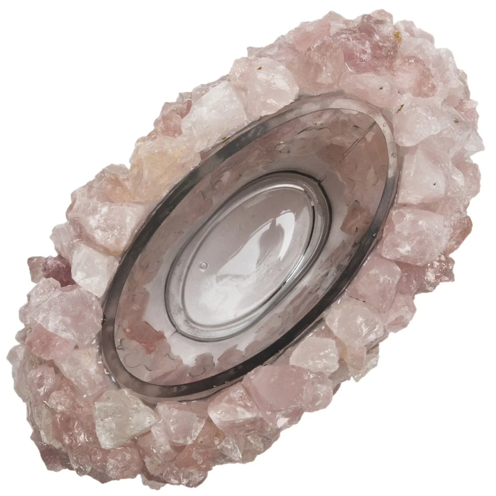 Image 2 for Rose Quartz Gemstone Vase -Oval
