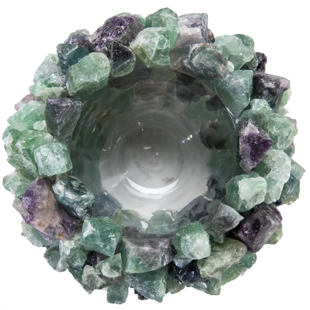 Image 2 for Fluorite Gemstone Vase -Round
