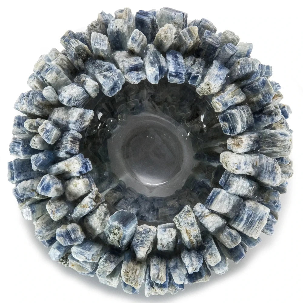 Image 2 for Kyanite Gemstone Vase -Round
