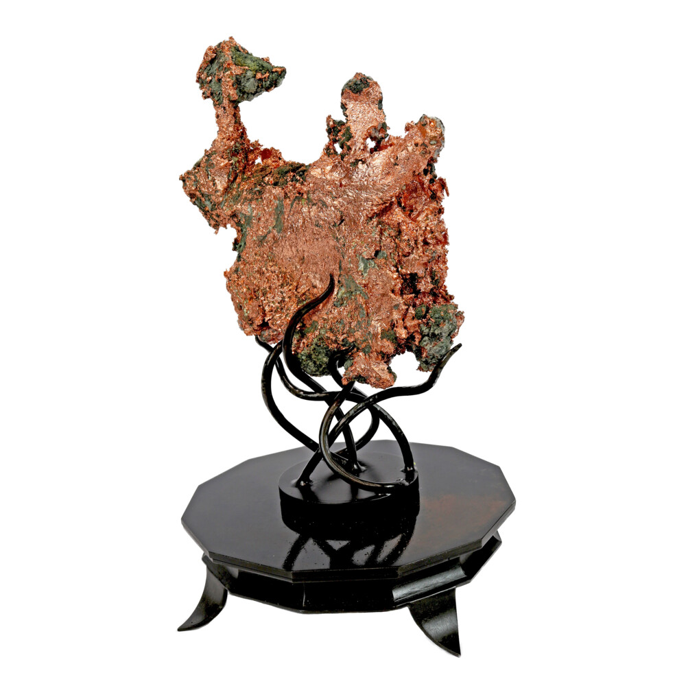 Image 2 for Native Michigan Copper Specimen On Custom Rotating Stand With Tentacles