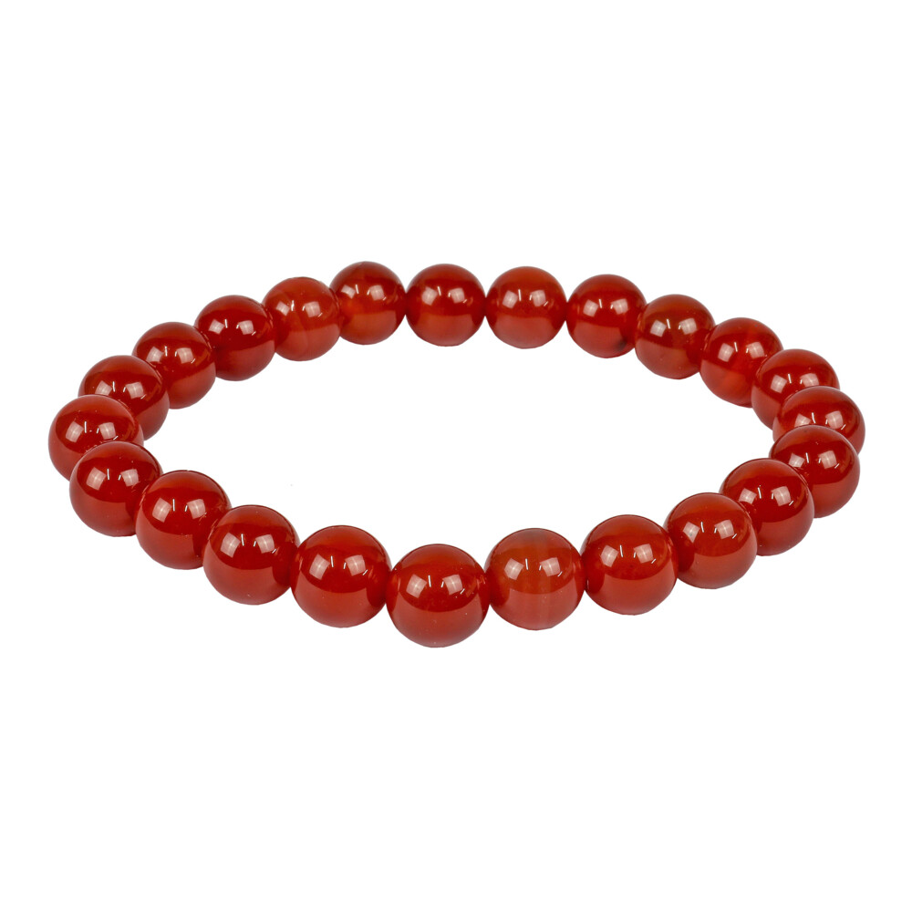 <div style="position: initial; margin: initial; font-family: "EB Garamond";"><font size="4"><span style="font-family: "EB Garamond"; position: initial; margin: initial;">Red Agate -Carnelian 8mm Bracelet</span><br style="position: initial; margin: initial; font-family: "EB Garamond";"></font></div><div style="position: initial; margin: initial; font-family: "EB Garamond";"><p style="margin: initial; font-variant-numeric: normal; font-variant-east-asian: normal; font-stretch: normal; line-height: normal; font-family: "EB Garamond"; color: rgb(0, 0, 0); position: initial;"><font size="4">“</font><span style="font-size: 1.2rem;">Gem of Harmony”</span></p><p style="margin: initial; font-variant-numeric: normal; font-variant-east-asian: normal; font-stretch: normal; line-height: normal; font-family: "EB Garamond"; color: rgb(0, 0, 0); position: initial;"><span style="position: initial; margin: initial; font-family: "EB Garamond";"><font size="4">Agates </font></span><span style="font-size: 1.2rem;">are fully formed geodes, consisting of non-crystalizing varieties</span></p><p style="margin: initial; font-variant-numeric: normal; font-variant-east-asian: normal; font-stretch: normal; line-height: normal; font-family: "EB Garamond"; color: rgb(0, 0, 0); position: initial;"><font size="4">of silica, primarily, chalcedony. The first layer of any geode, is usually</font></p><p style="margin: initial; font-variant-numeric: normal; font-variant-east-asian: normal; font-stretch: normal; line-height: normal; font-family: "EB Garamond"; color: rgb(0, 0, 0); position: initial;"><font size="4">agate at a variable quantity; less agate may cause thinner geodes; more</font></p><p style="margin: initial; font-variant-numeric: normal; font-variant-east-asian: normal; font-stretch: normal; line-height: normal; font-family: "EB Garamond"; color: rgb(0, 0, 0); position: initial;"><font size="4">fragile. Thicker agate gives more protection to the crystals formed within</font></p><p style="margin: initial; font-variant-numeric: normal; font-variant-east-asian: normal; font-stretch: normal; line-height: normal; font-family: "EB Garamond"; color: rgb(0, 0, 0); position: initial;"><font size="4">the pocket. Trace minerals produce the vast range of colors found within</font></p><p style="margin: initial; font-variant-numeric: normal; font-variant-east-asian: normal; font-stretch: normal; line-height: normal; font-family: "EB Garamond"; color: rgb(0, 0, 0); position: initial;"><font size="4">these cosmic stones. Most colors of agates have their own identifying</font></p><p style="margin: initial; font-variant-numeric: normal; font-variant-east-asian: normal; font-stretch: normal; line-height: normal; font-family: "EB Garamond"; color: rgb(0, 0, 0); position: initial;"><font size="4">names, ie Red/Orange = Carnelian. Agate is thought to increase courage,</font></p><p style="margin: initial; font-variant-numeric: normal; font-variant-east-asian: normal; font-stretch: normal; line-height: normal; font-family: "EB Garamond"; color: rgb(0, 0, 0); position: initial;"><font size="4">energy, and self-confidence; also promotes longevity. Depending on</font></p><p style="font-variant-numeric: normal; font-variant-east-asian: normal; font-stretch: normal; line-height: normal; font-family: "EB Garamond"; color: rgb(0, 0, 0); position: initial; margin: initial;"><font size="4">color, chakra correspondence shifts from root through crown.</font></p><p style="font-variant-numeric: normal; font-variant-east-asian: normal; font-stretch: normal; line-height: normal; font-family: "EB Garamond"; color: rgb(0, 0, 0); position: initial; margin: initial;"><font size="4"><br style="position: initial; margin: initial; font-family: "EB Garamond";"></font></p><p style="font-variant-numeric: normal; font-variant-east-asian: normal; font-stretch: normal; line-height: normal; font-family: "EB Garamond"; color: rgb(0, 0, 0); position: initial; margin: initial;"><font size="4">Each item is unique and one of a kind. Nature's treasures do vary in their shape and color.</font></p></div> Red Agate -Carnelian 8mm Bracelet