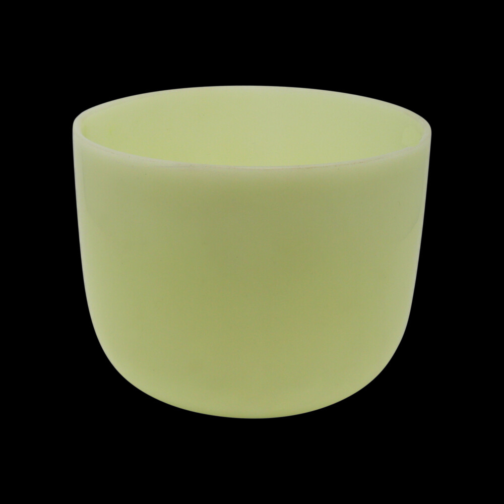 Image 2 for 8" Gem Infused Quartz Singing Bowl Note A Malachite A03