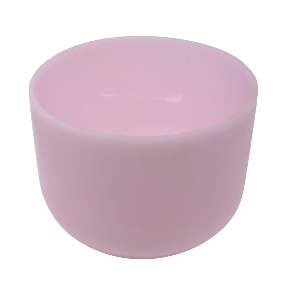 Image 2 for 8" Gem Infused Quartz Singing Bowl Note E Rose Quartz A07