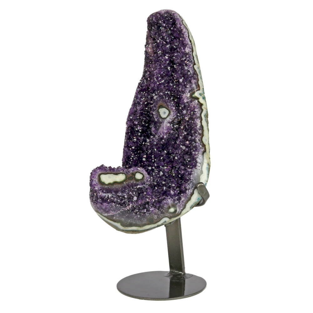 Image 2 for Amethyst Plaque In Stand With Polished Stalactite Eyes