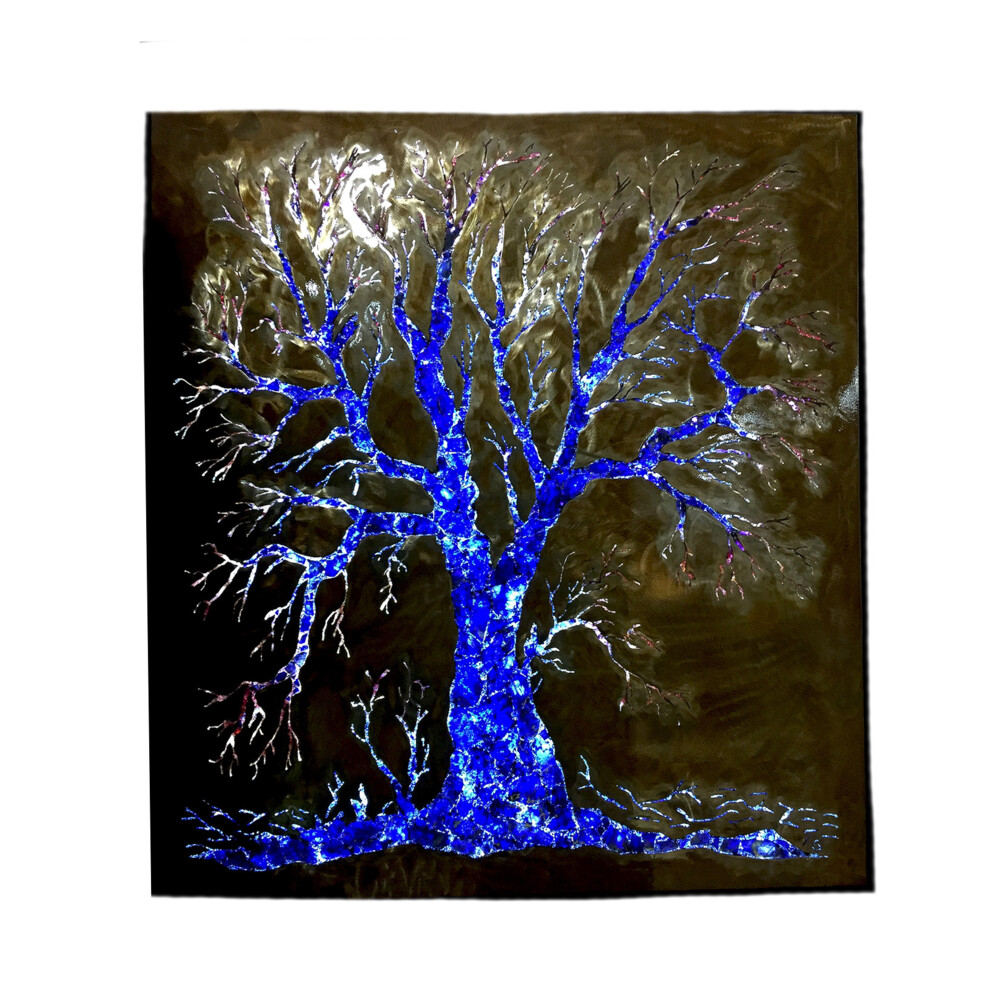 Illuminated Sodalite Fall Tree Gemscape