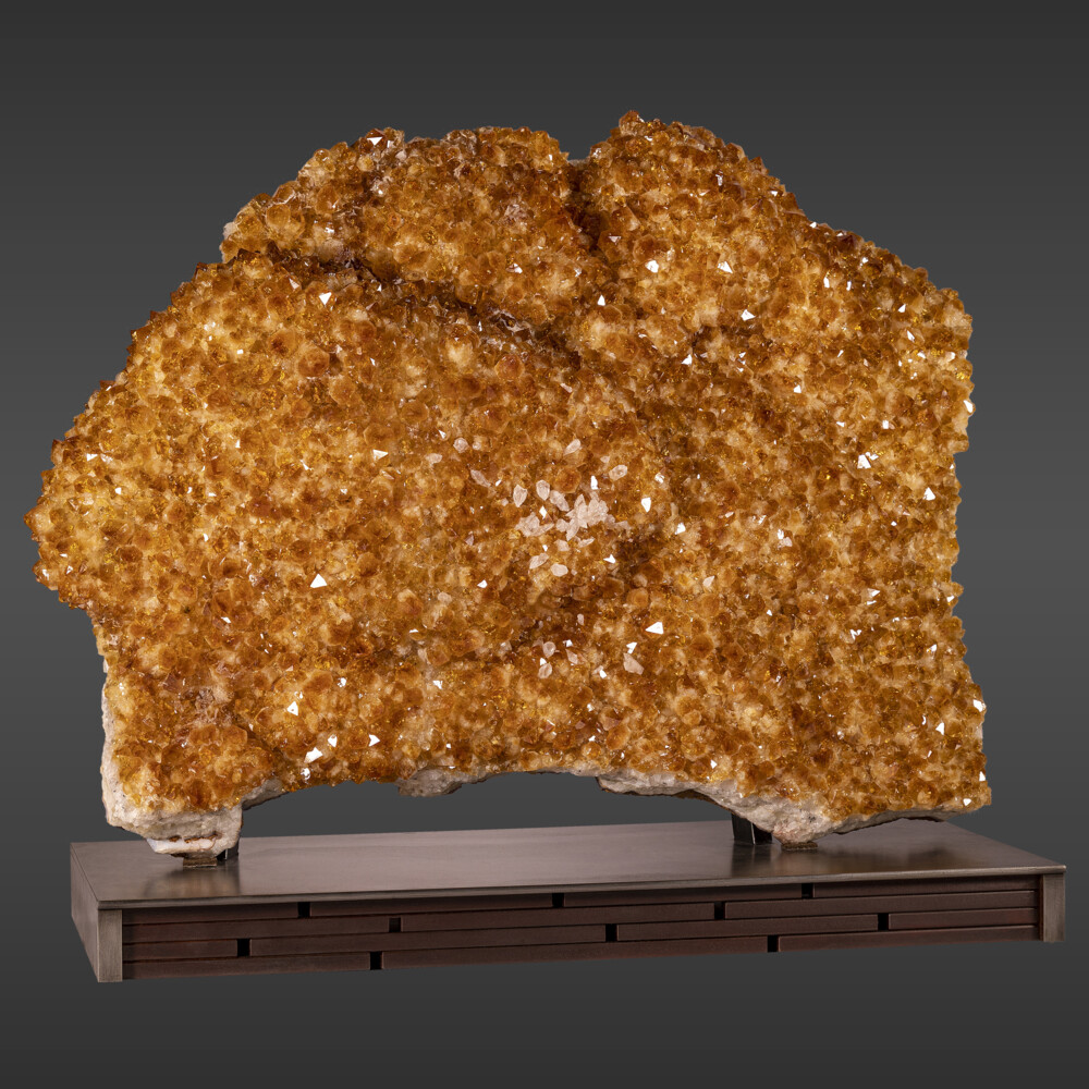 <span style="font-family: "EB Garamond";"><font size="4">Citrine Crystal Plaque On Custom Steel Stand</font></span> Citrine Crystal Plaque On Custom Steel Stand