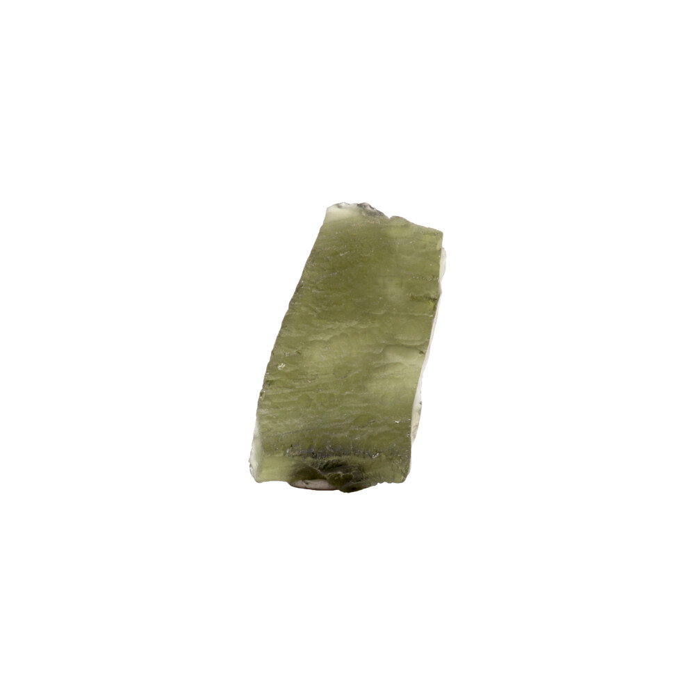 <font style="position: initial; margin: initial; font-family: "EB Garamond"; color: rgb(0, 0, 0);">This Moldavite tektite specimen has incredible structure and formation that creates an contemporary aspect to the tektite. The semi-translucent color shines a vibrant green when light passes through and a deeper rich cool toned green when its not in the spotlight. </font><span style="color: rgb(0, 0, 0); font-family: "EB Garamond"; position: initial; margin: initial;">This beautiful stone is rare, found only in Czechoslovakia, and is named for the area in which it is found, near the Moldau River (called the Vltava in Czech). While scientists differ in theories regarding Moldavite’s origin, nearly all agree its formation coincides with the crash of a large meteorite approximately 14.8 million years ago in what is now the Bohemian plateau. The rock metamorphosed by the heat of impact created a strew field of Moldavite in the two, mostly rural, areas of Bohemia and Moravia. Farmers often turned up the stones when plowing their fields, while other specimens worked their way to the surface after spring thaw or heavy rains in the fall. More recently collectors have “mined” for gem grade and museum quality specimens by sifting and digging through loose sands and gravels. </span><span style="color: rgb(0, 0, 0); font-family: "EB Garamond"; position: initial; margin: initial;">The shapes of Moldavite give witness to its molten origins, most commonly drop-like (round to very flattened), plate or disc shaped, oval, spheroid, dumbbell shaped, elliptical, rod-like or spiral, all common in splash patterns of liquids. Moldavites from Bohemian localities are more drop-like, elongated or rod-like, while Moravian stones are more spherical. Moldavite occurs most often in shades of deep forest green, though some are pale green or olive, and others, especially from Moravia, are greenish-brown.</span><br style="position: initial; margin: initial;"> Moldavite Tektite Raw Nugget -Flat Rectangle In Gel Case